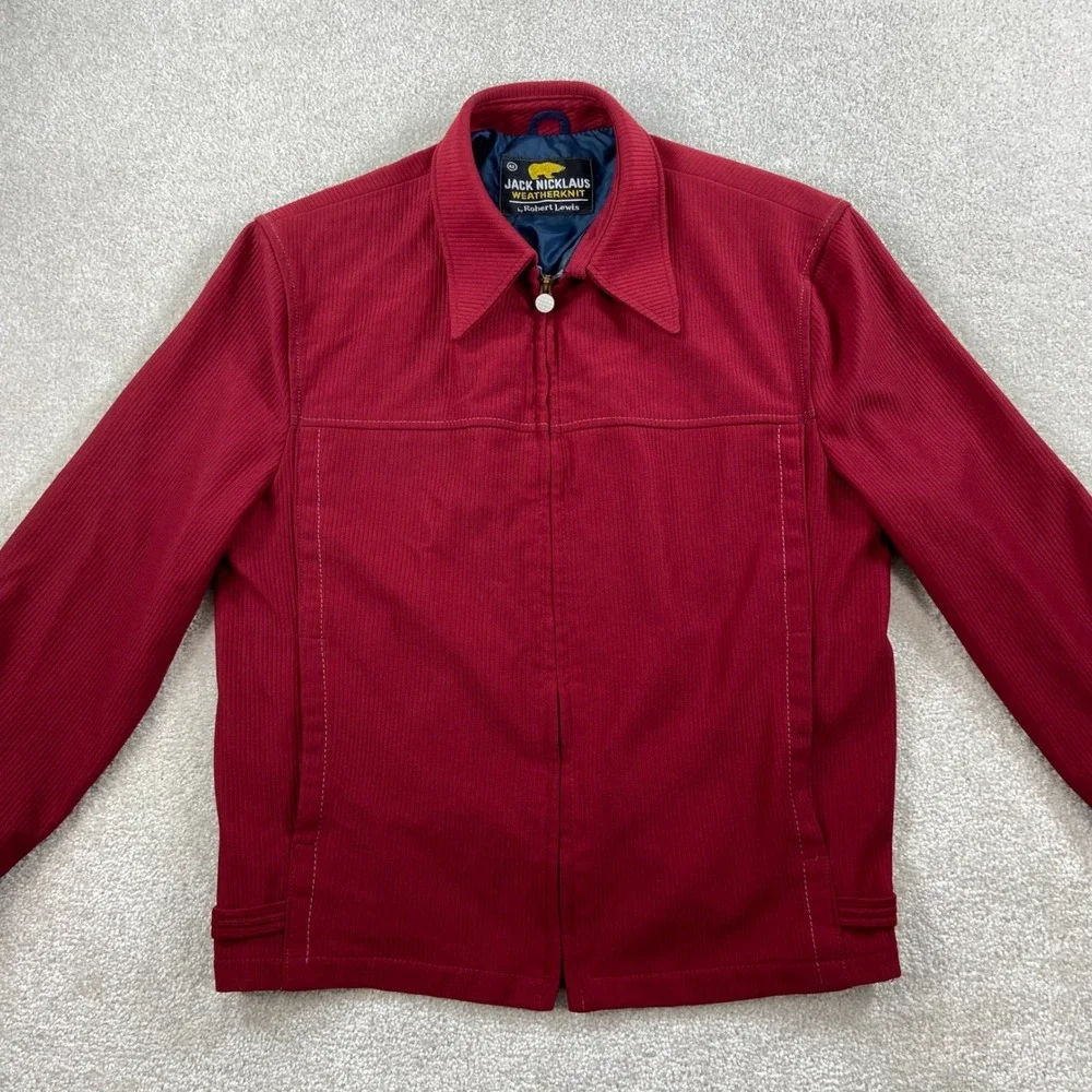 Jack Nicklaus Jacket Mens 42 Red Vintage 70s Weatherknit Robert Lewis Golf Coat